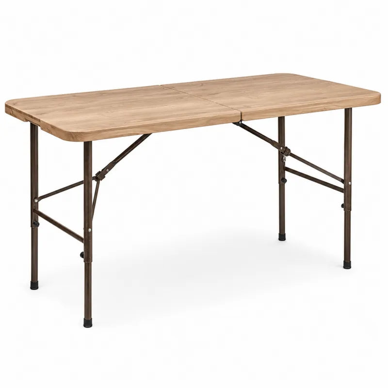 Stół składany ogrodowy 120x60 cm laminowany blat stalowe nogi