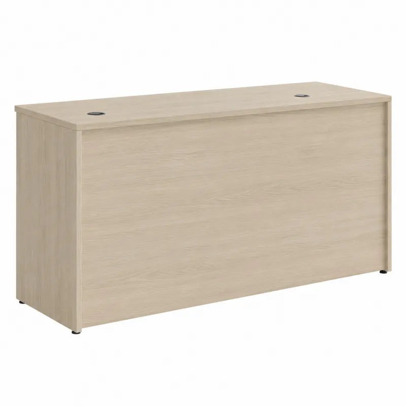 Biurko MDF dąb 140x60x75 cm z otworami na kable