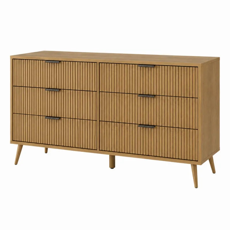 Komoda z litego drewna sosnowego 6 szuflad 120x40x75 cm