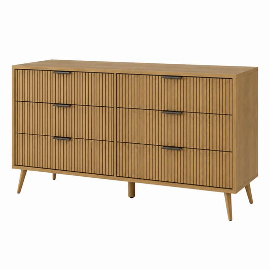 Komoda z litego drewna sosnowego 6 szuflad 120x40x75 cm
