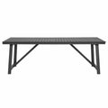 Stół ogrodowy aluminiowy czarny 200x90x75 cm