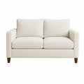 Dwuosobowa sofa kremowa tkanina 140 cm